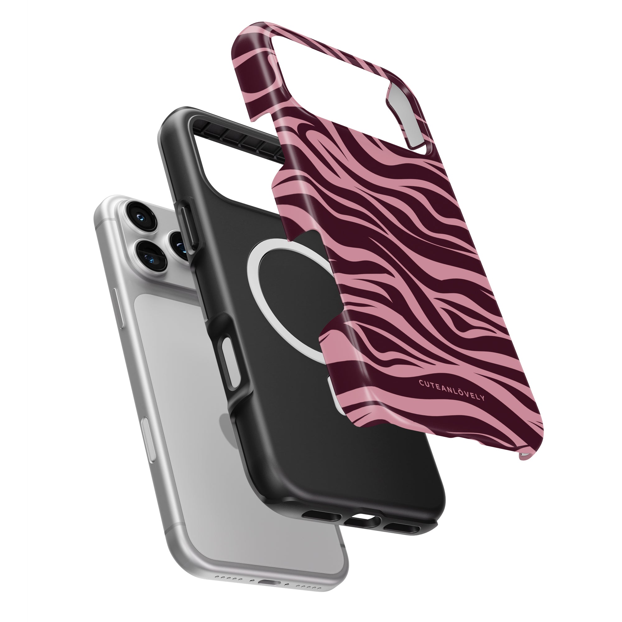 CUTEANLOVELY Mirage Zebra MagSafe iPhone 17 Pro Case MagSafe Compatible Expanded