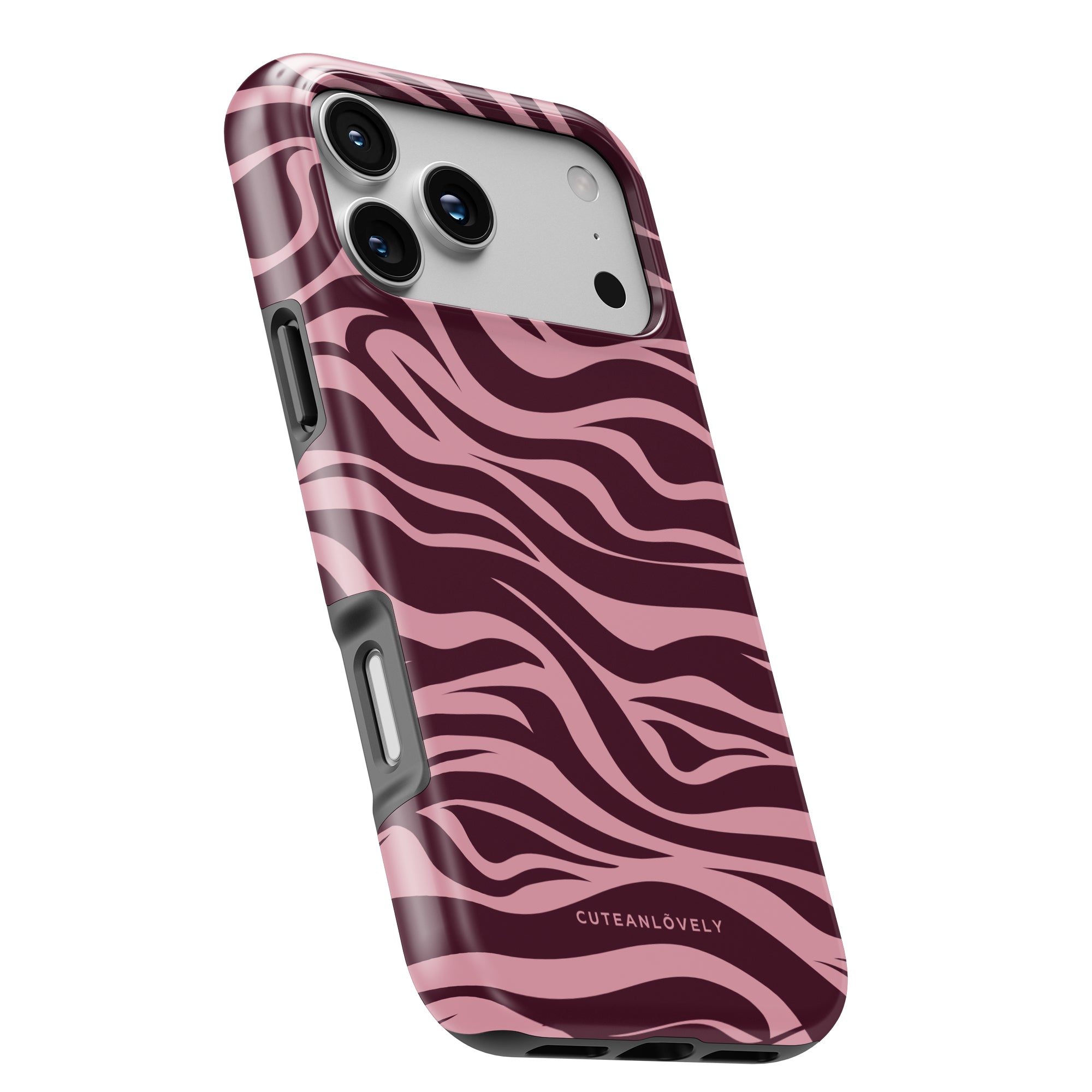 CUTEANLOVELY Mirage Zebra MagSafe iPhone 17 Pro Case MagSafe Compatible Left Side