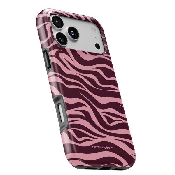CUTEANLOVELY Mirage Zebra MagSafe iPhone 17 Pro Case MagSafe Compatible Left Side