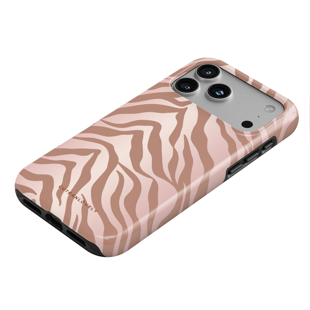 CUTEANLOVELY Ombre Zebra Print MagSafe iPhone Case iPhone 17 Pro Side