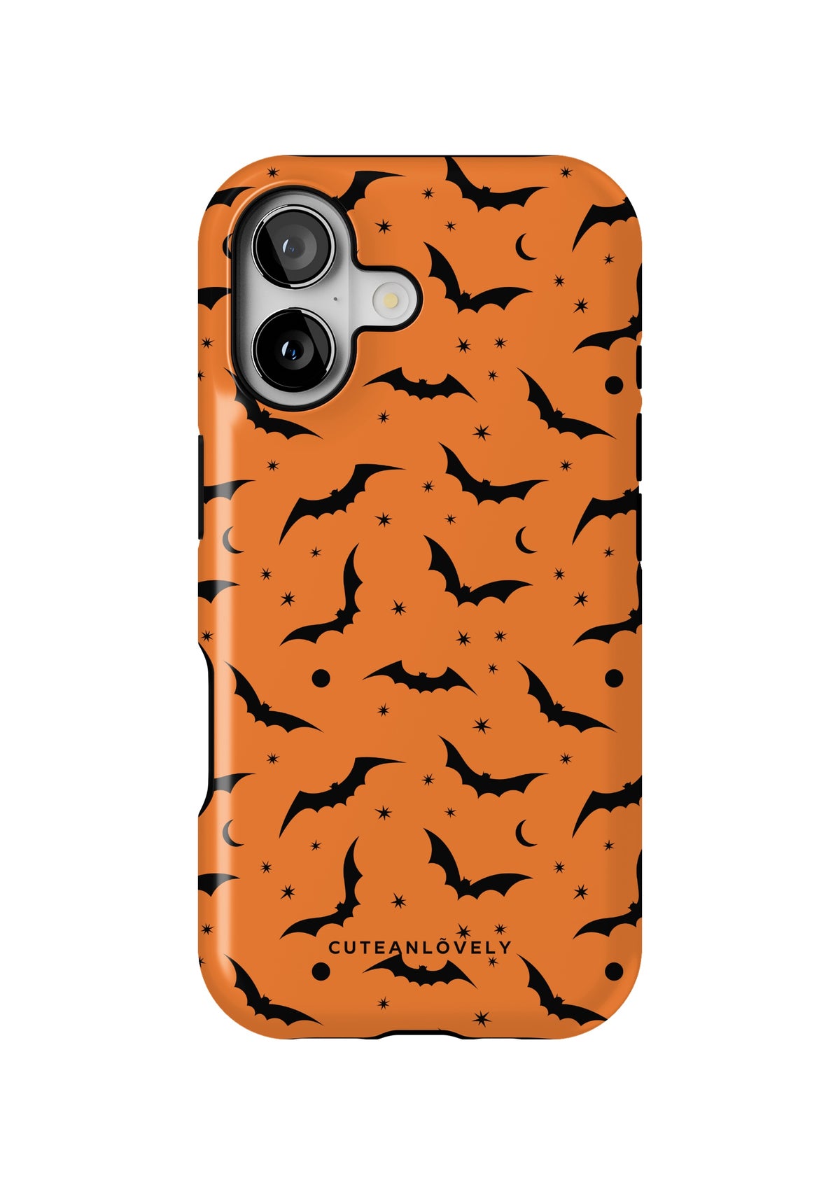 CUTEANLOVELY Orange Bats MagSafe iPhone Case - iPhone 17 - Back View