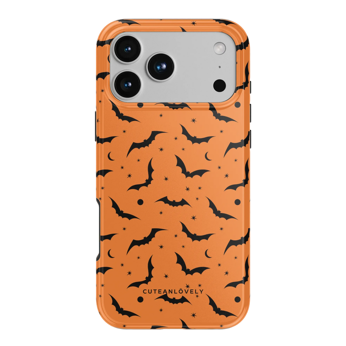 CUTEANLOVELY Orange Bats MagSafe iPhone Case - iPhone 17 Pro Max - Back View