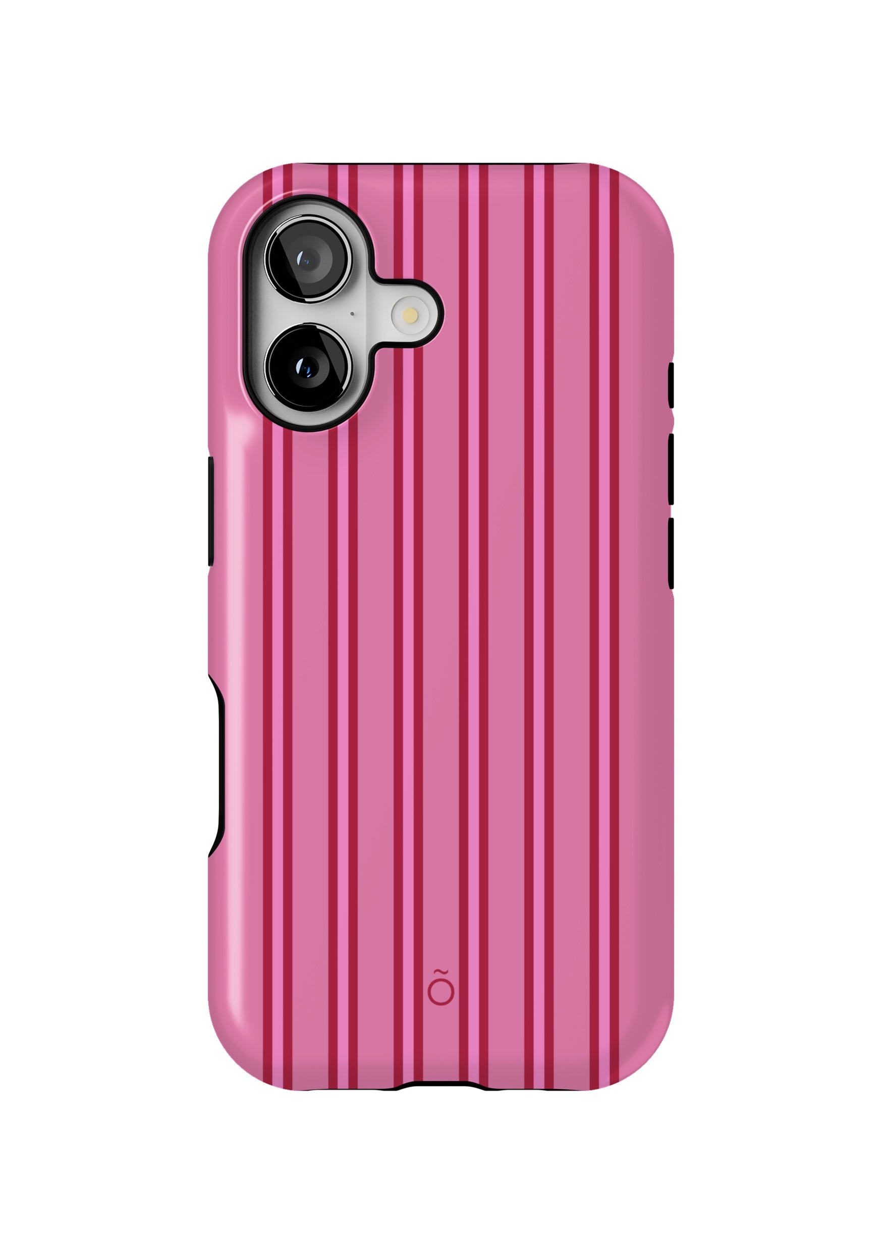CUTEANLOVELY Pink Stripe MagSafe iPhone 17 Case MagSafe Compatible