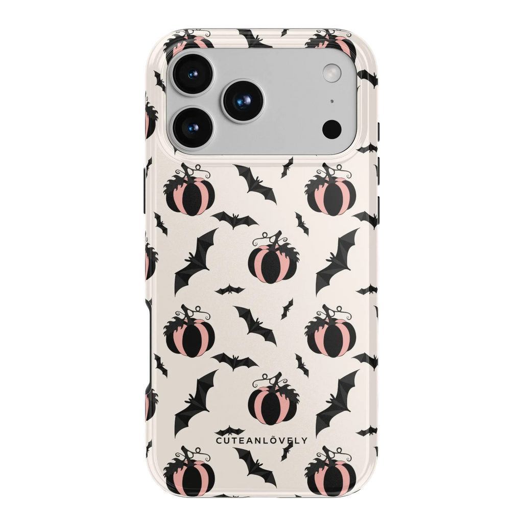 CUTEANLOVELY Pumpkin Bats MagSafe iPhone Case - iPhone 17 Pro Max - Back View