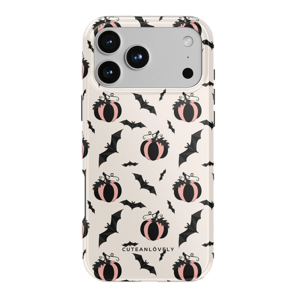 CUTEANLOVELY Pumpkin Bats MagSafe iPhone Case - iPhone 17 Pro Max - Back View