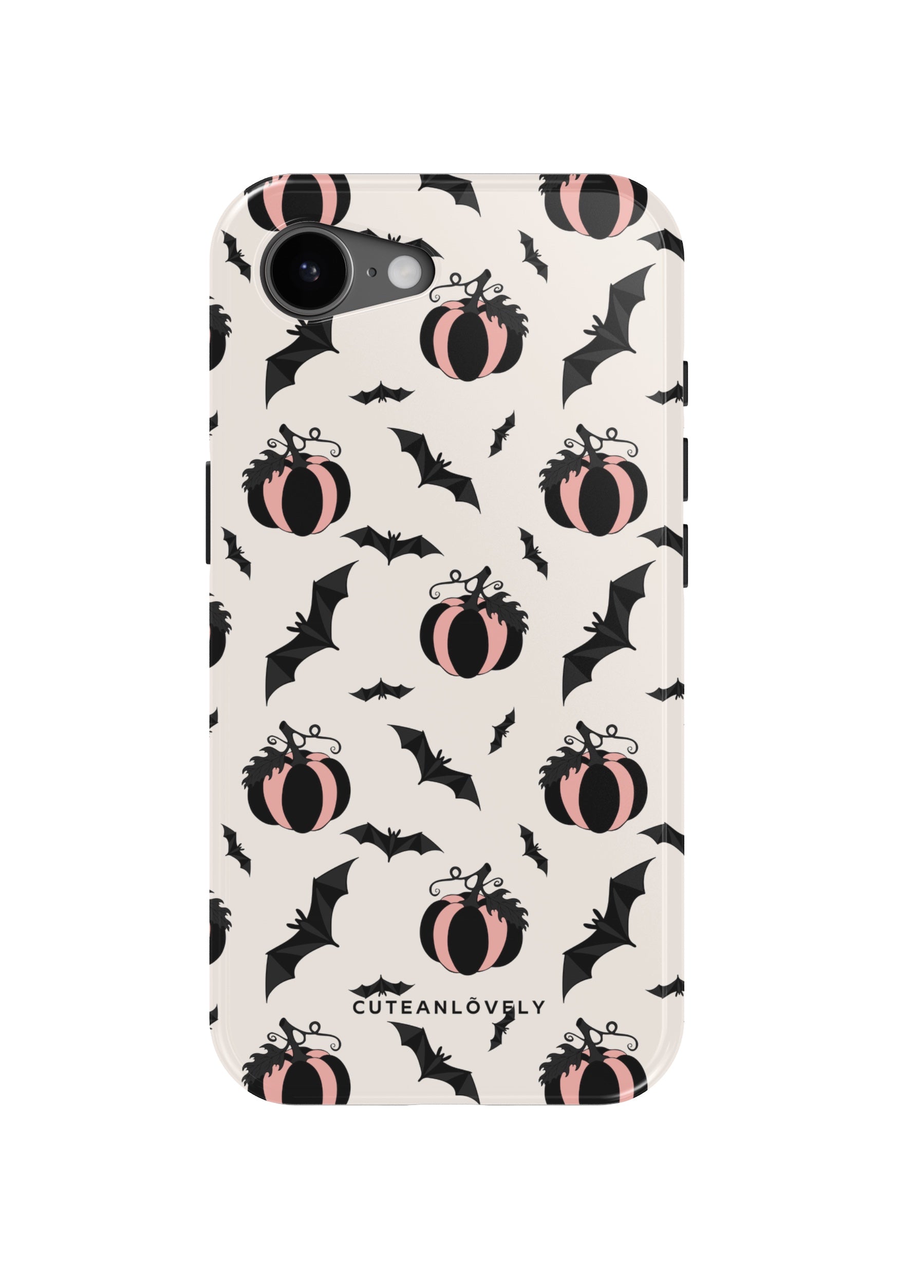 CUTEANLOVELY Pumpkin Bats MagSafe iPhone Case - iPhone 17e - Back View