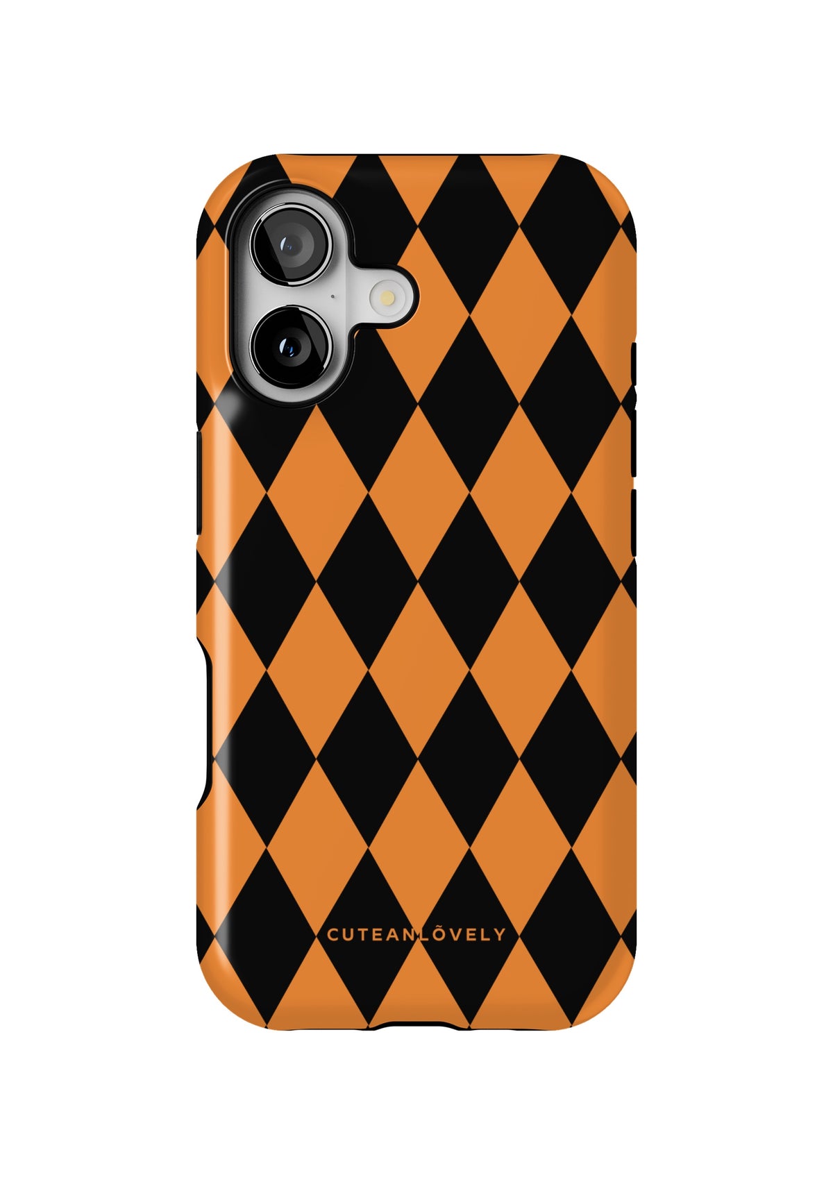CUTEANLOVELY Pumpkin Checkered MagSafe iPhone Case - iPhone 17 - Back View