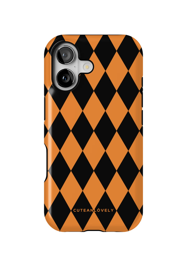 CUTEANLOVELY Pumpkin Checkered MagSafe iPhone Case - iPhone 17 - Back View