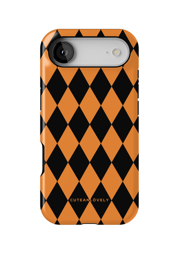 CUTEANLOVELY Pumpkin Checkered MagSafe iPhone Case - iPhone 17 Air - Back View