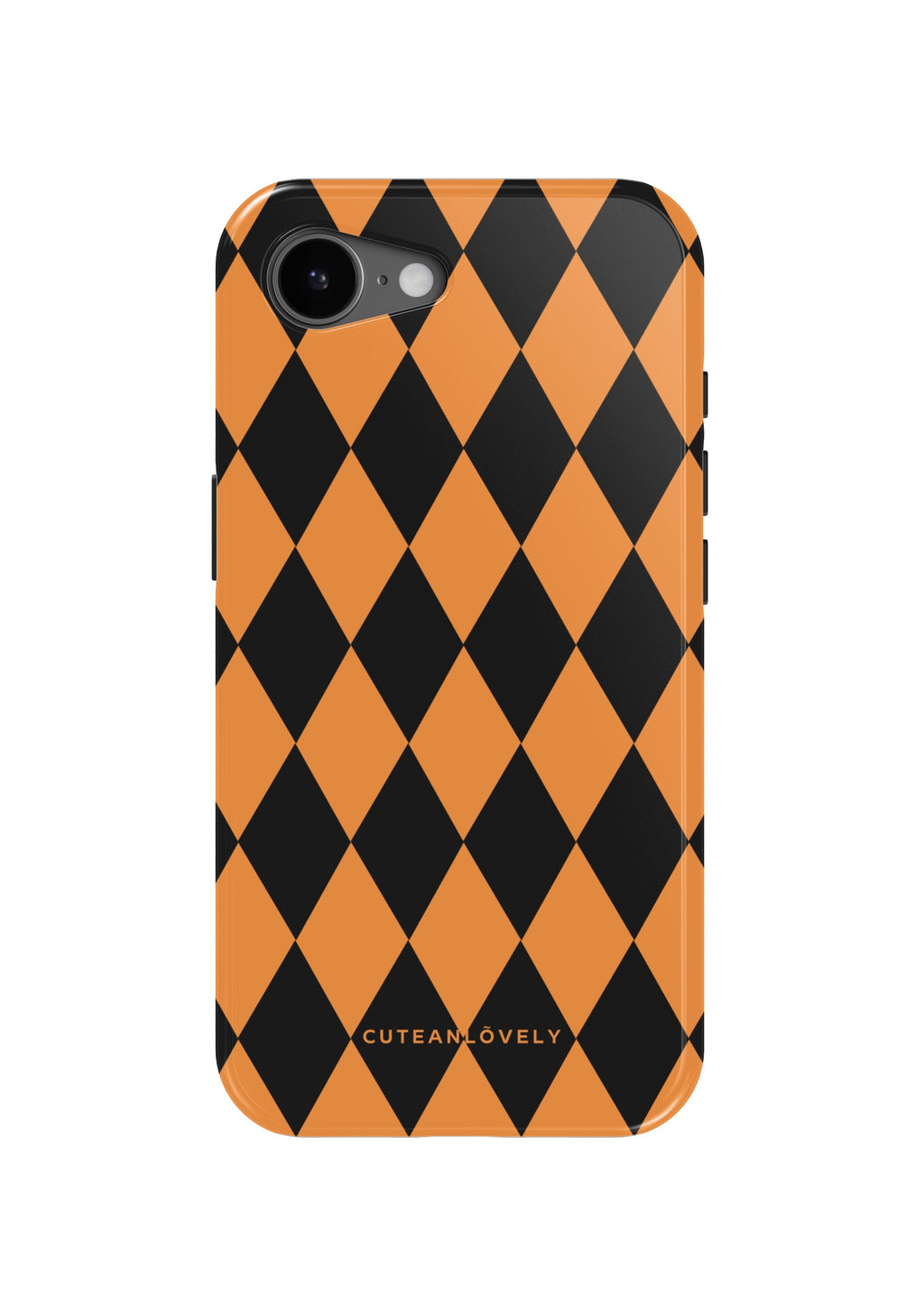CUTEANLOVELY Pumpkin Checkered MagSafe iPhone Case - iPhone 17e - Back View