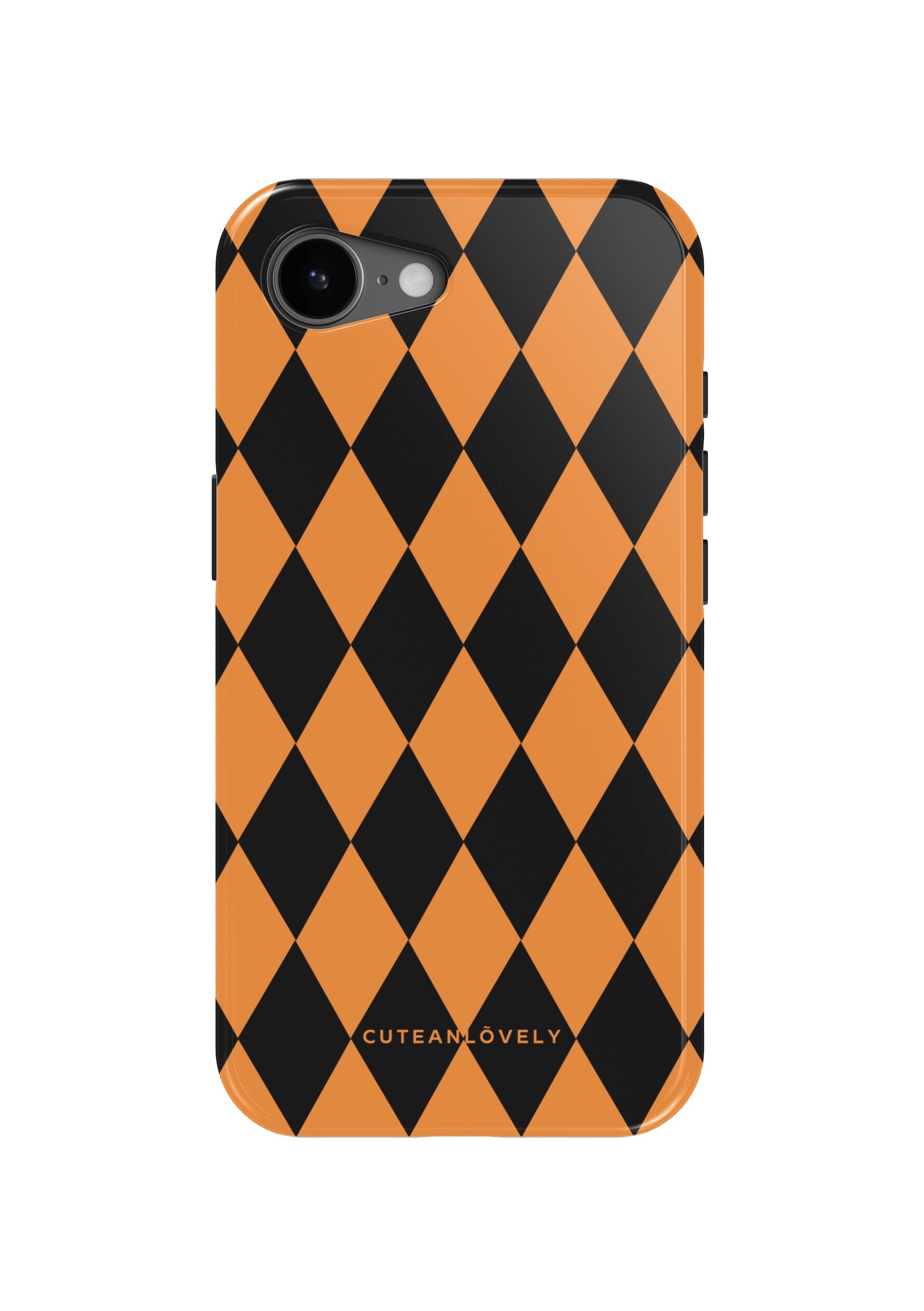 CUTEANLOVELY Pumpkin Checkered MagSafe iPhone Case - iPhone 17e - Back View