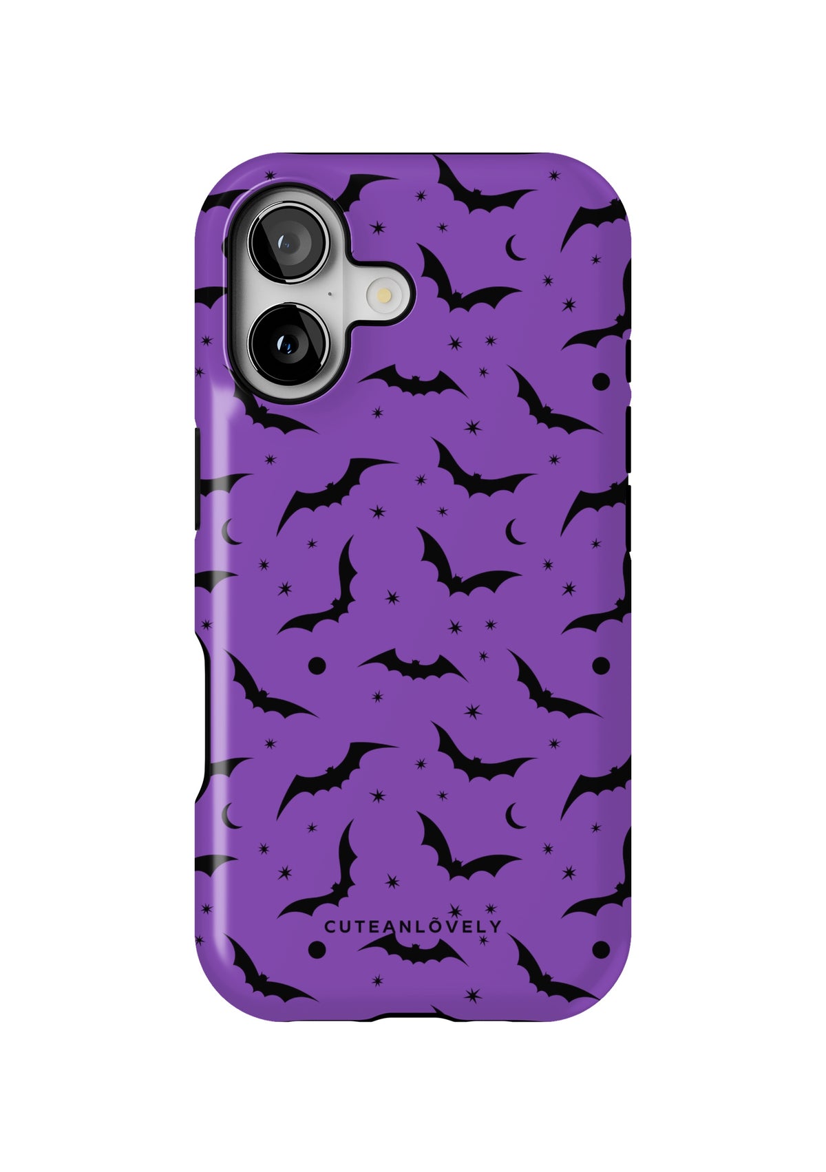 CUTEANLOVELY Purple Bats MagSafe iPhone Case - iPhone 17 - Back View