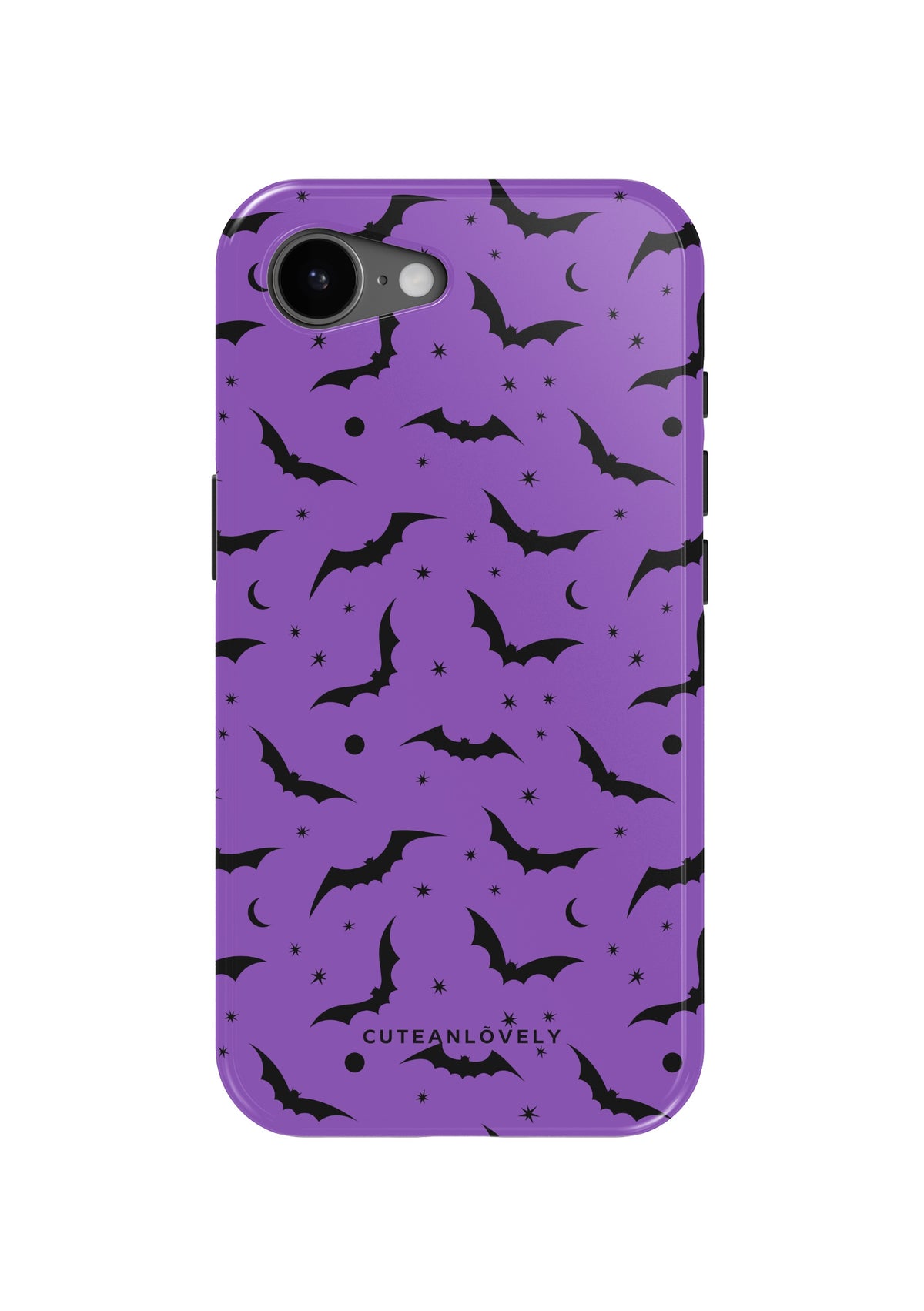 CUTEANLOVELY Purple Bats MagSafe iPhone Case - iPhone 17e - Back View