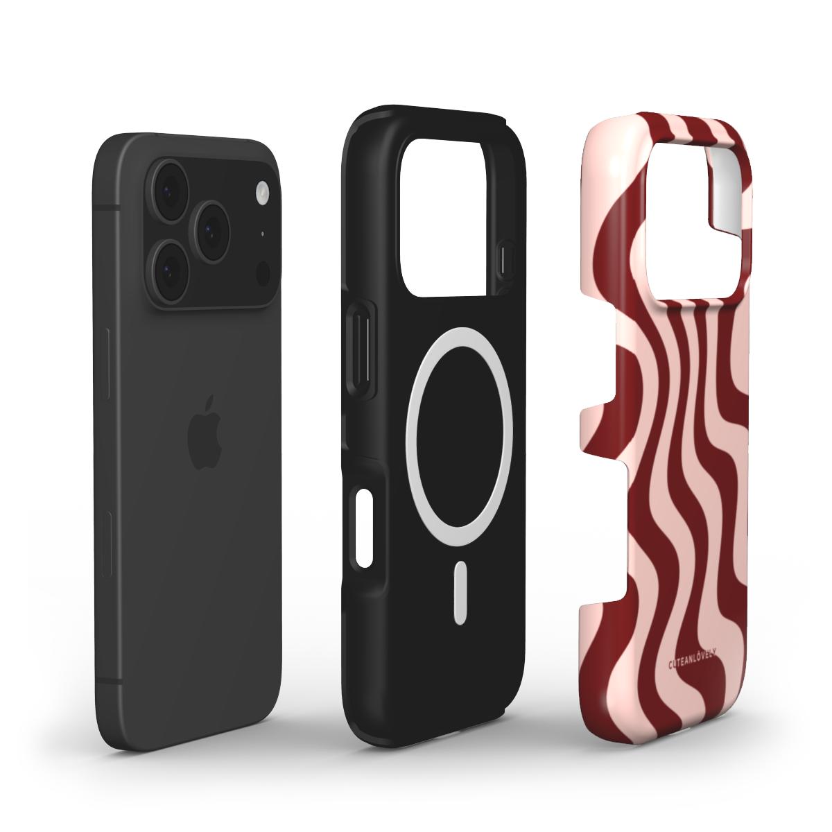 CUTEANLOVELY Wine Ripple MagSafe iPhone 17 Case MagSafe Compatible Expanded