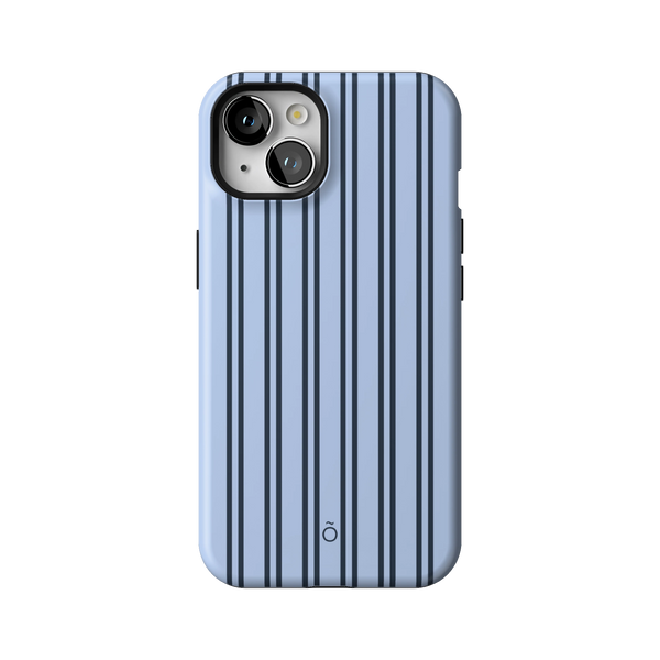 Navy Blue Stripe MagSafe iPhone Case