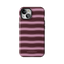 Burgundy Retro Stripe MagSafe iPhone Case