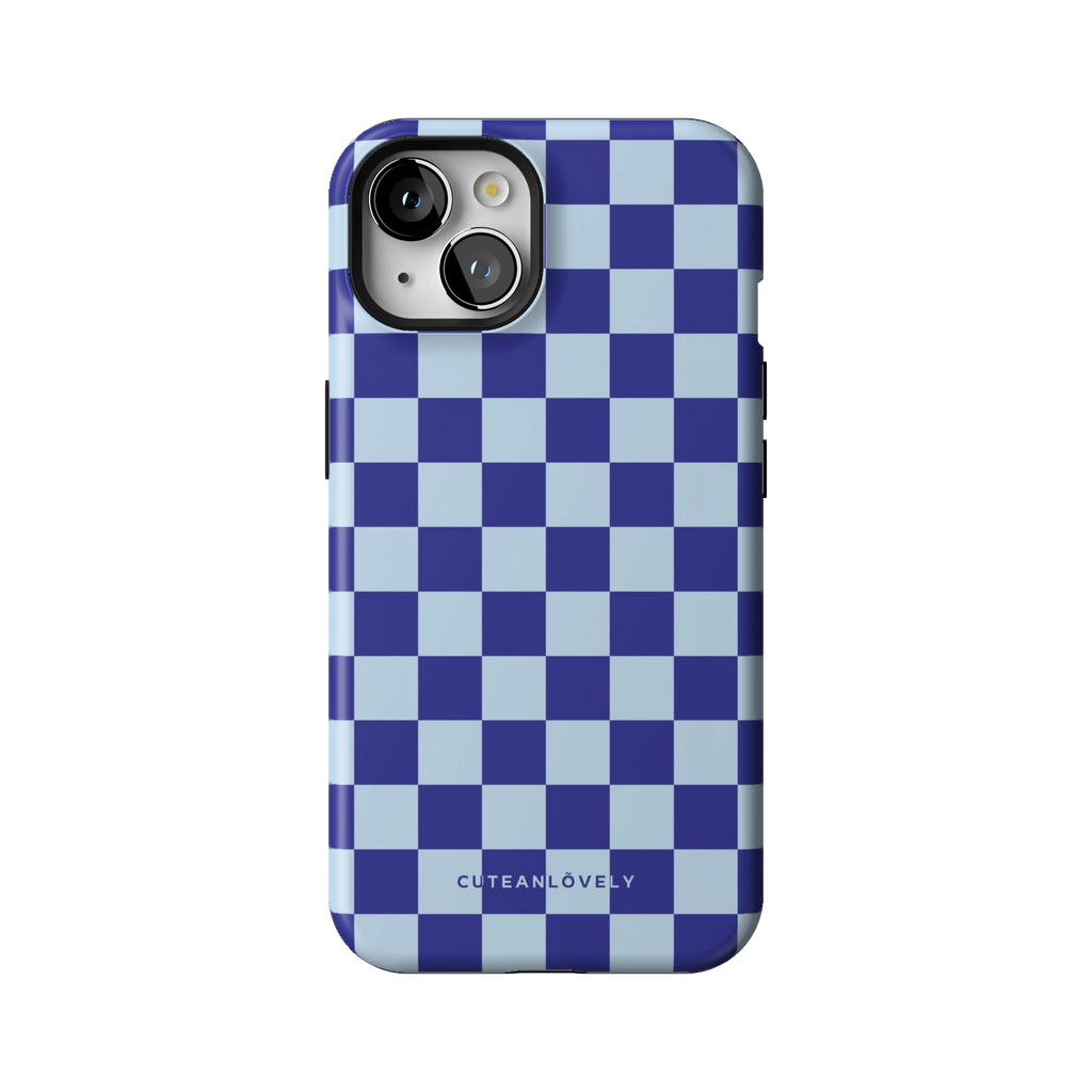 Blue Checkered MagSafe iPhone Case