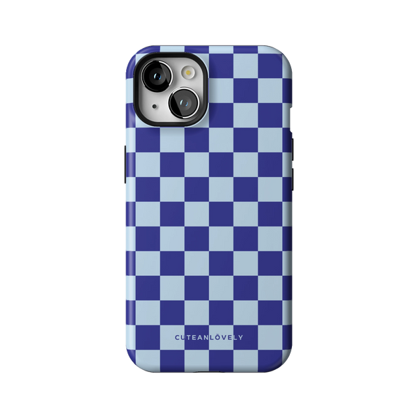 Blue Checkered MagSafe iPhone Case