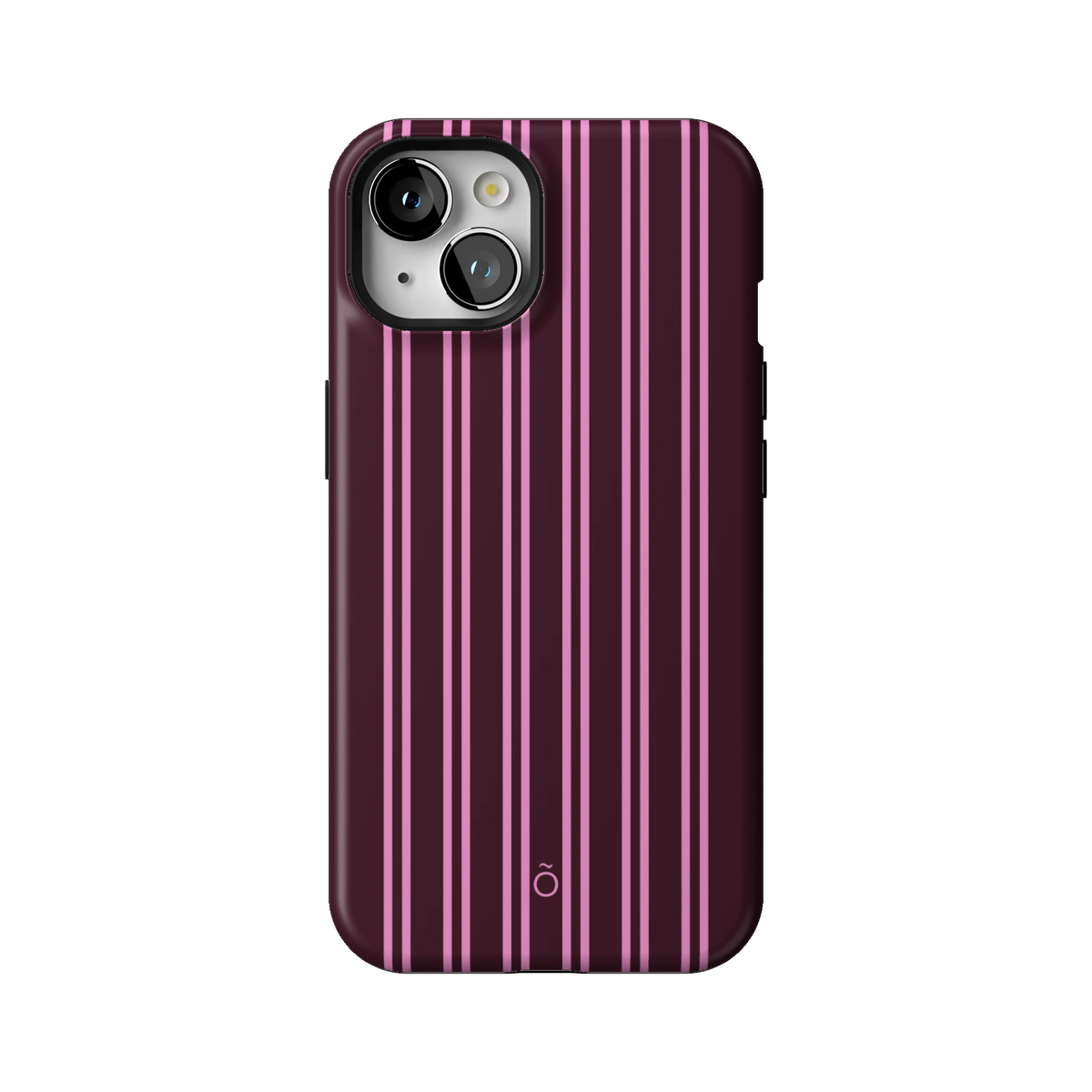 Burgundy Stripe MagSafe iPhone Case