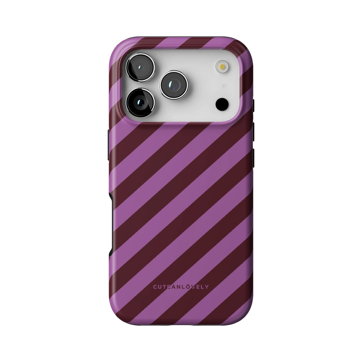 Burgundy Stripe MagSafe iPhone Case Main image