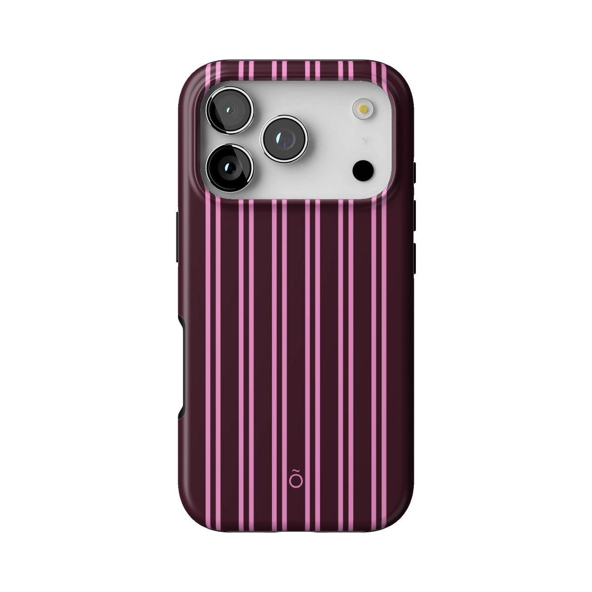 Burgundy Stripe MagSafe iPhone Case Main image
