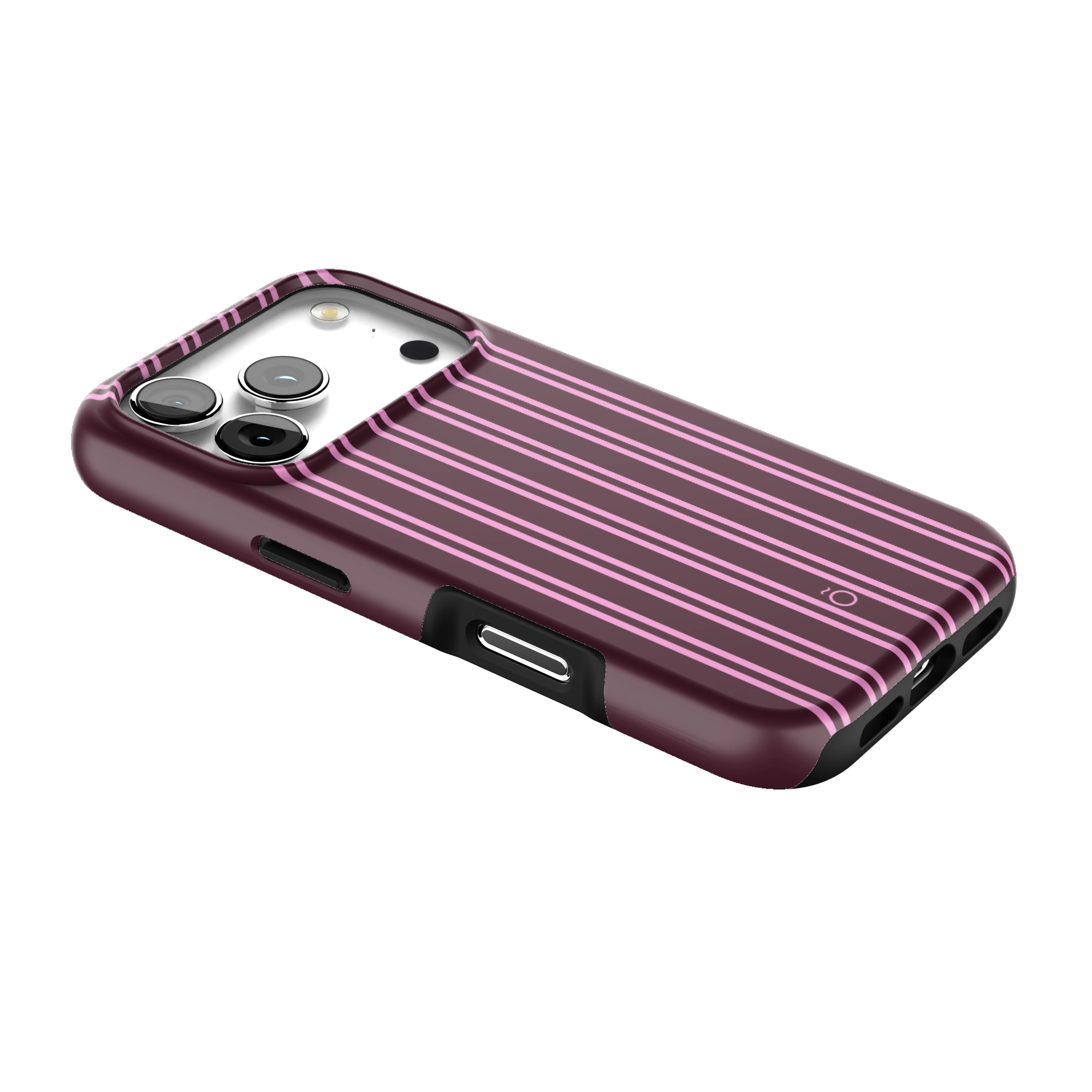 Burgundy Stripe MagSafe iPhone Case Secondary image