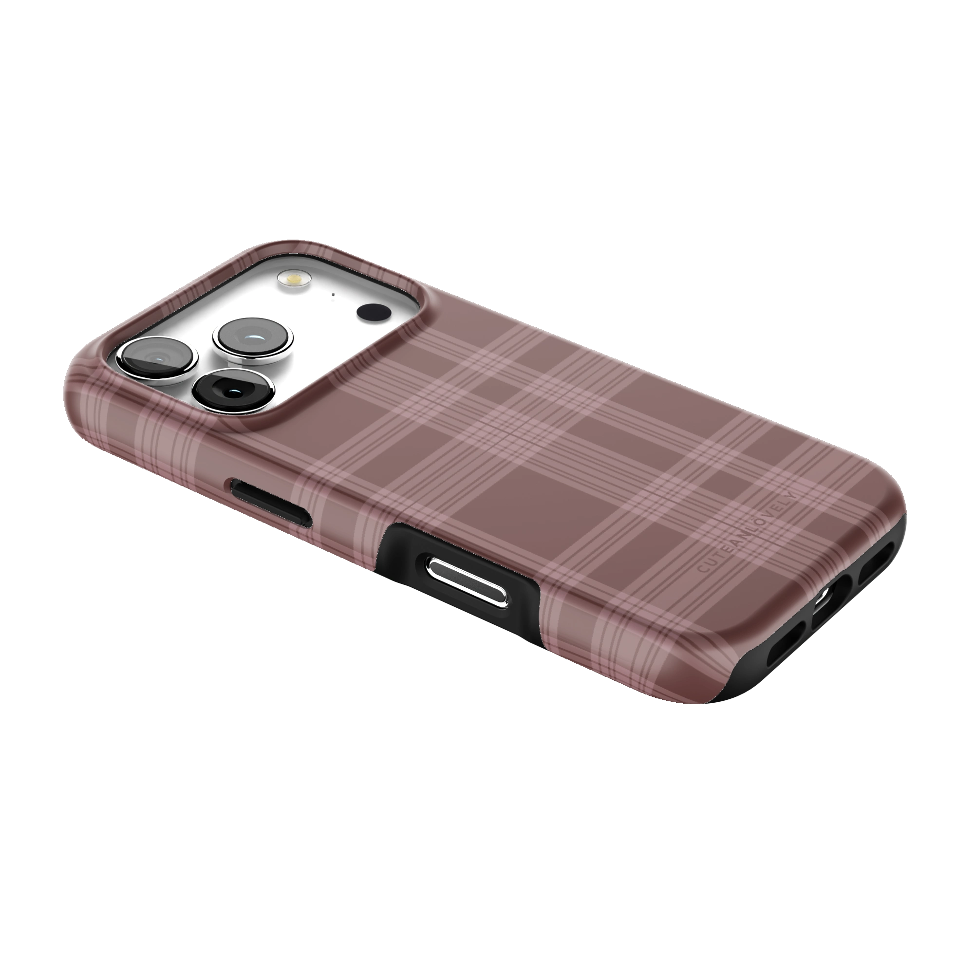 Merlot Plaid MagSafe iPhone Case Secondary image
