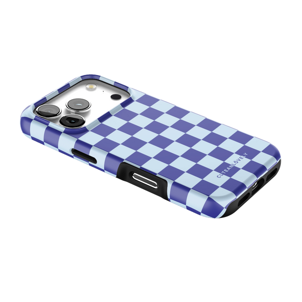 Blue Checkered MagSafe iPhone Case