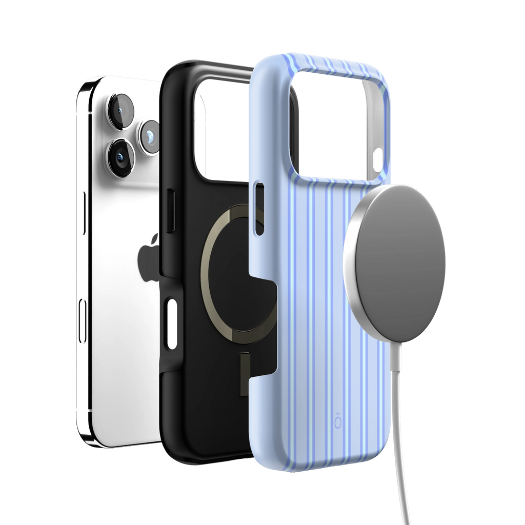 Blue Stripe MagSafe iPhone Case