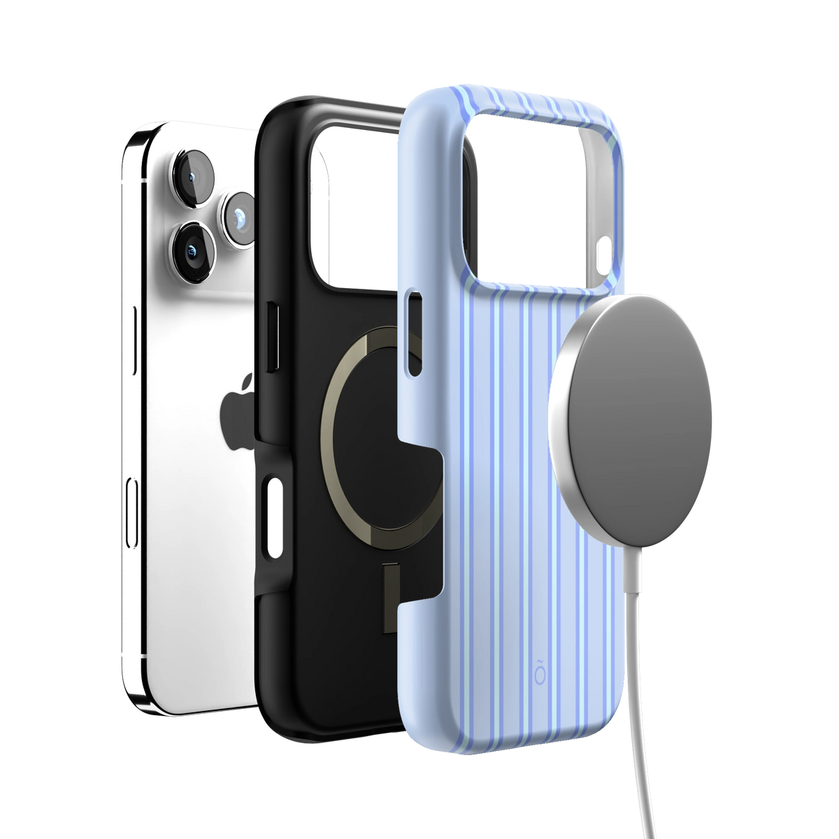 Blue Stripe MagSafe iPhone Case