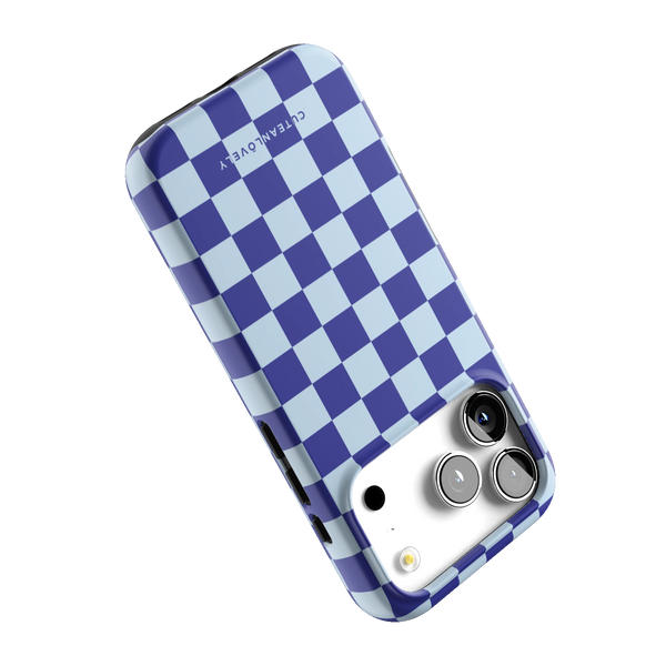 Blue Checkered MagSafe iPhone Case