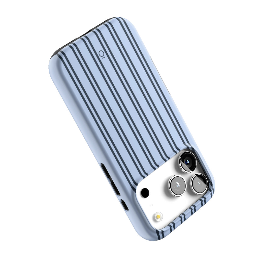 Navy Blue Stripe MagSafe iPhone Case