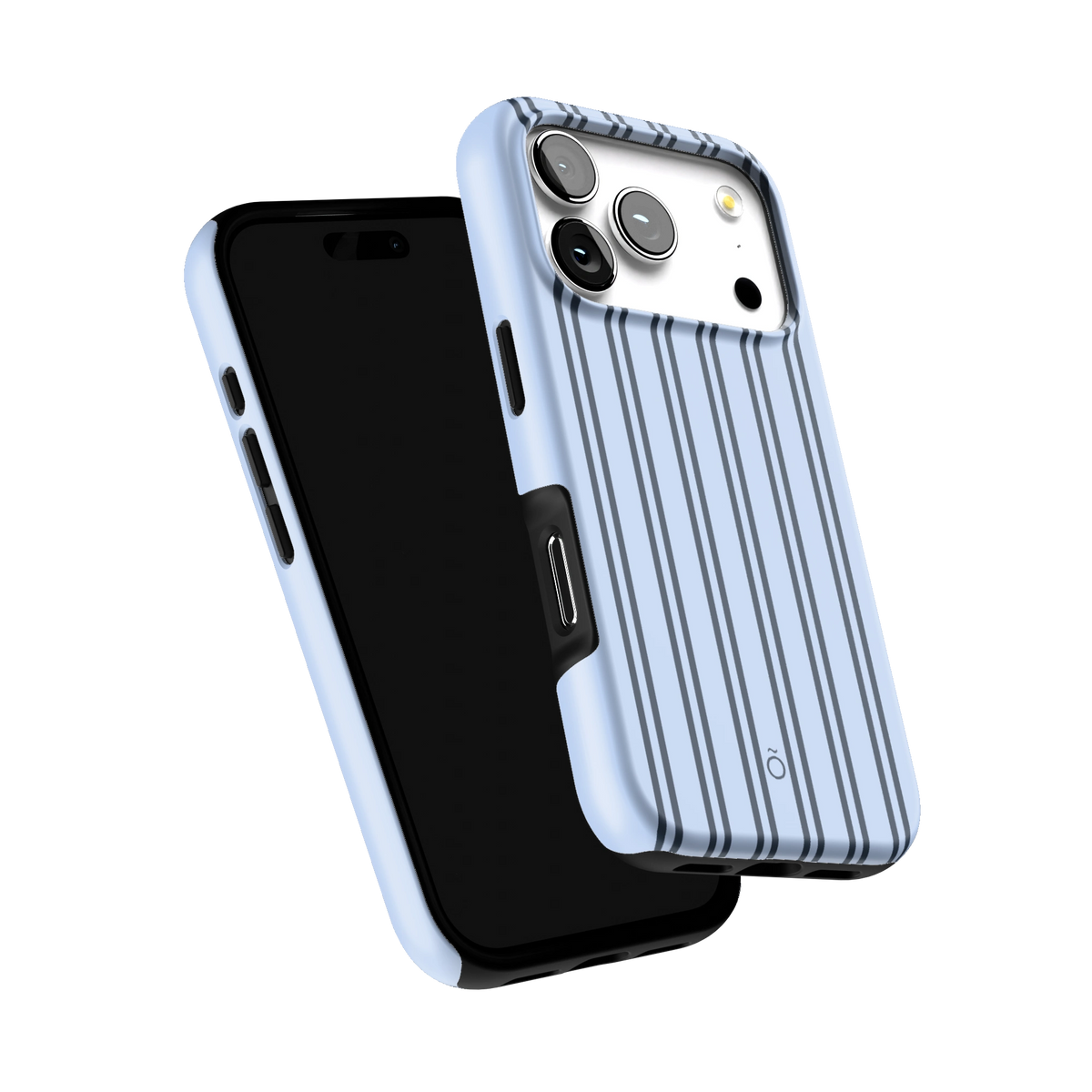 Navy Blue Stripe MagSafe iPhone Case