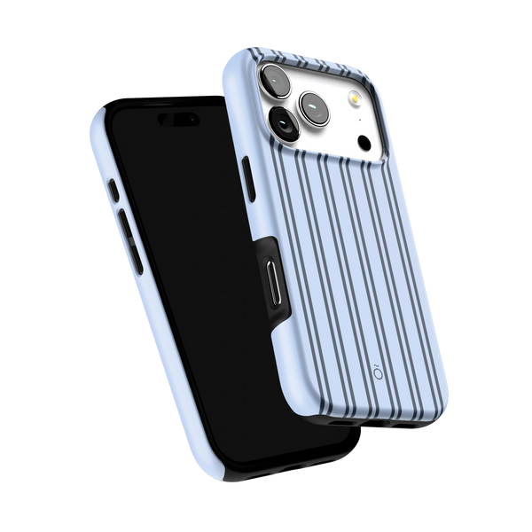 Navy Blue Stripe MagSafe iPhone Case