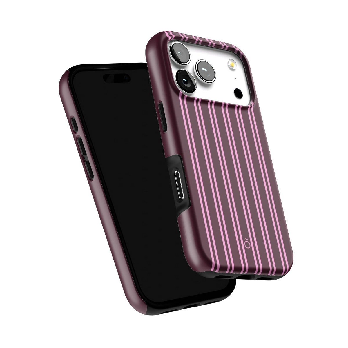 Burgundy Stripe MagSafe iPhone Case