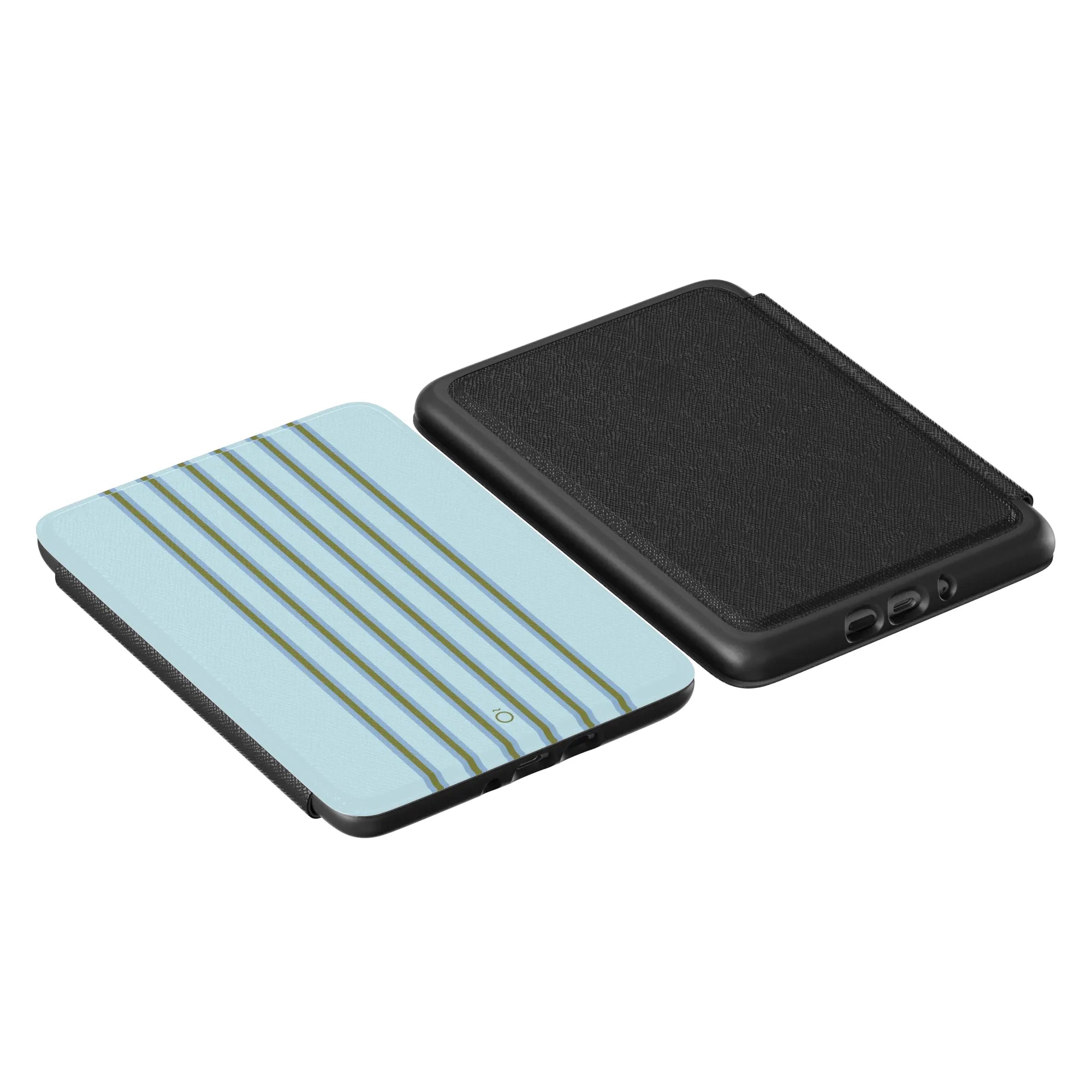 Mint Stripe Kindle Case