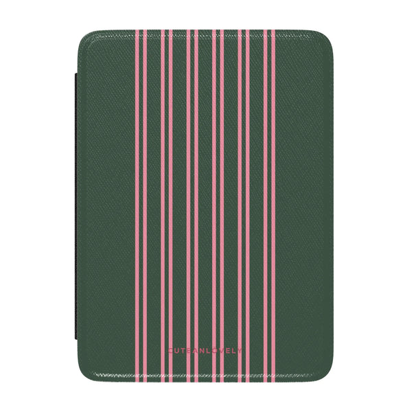 Forest Green Stripe Kindle Case