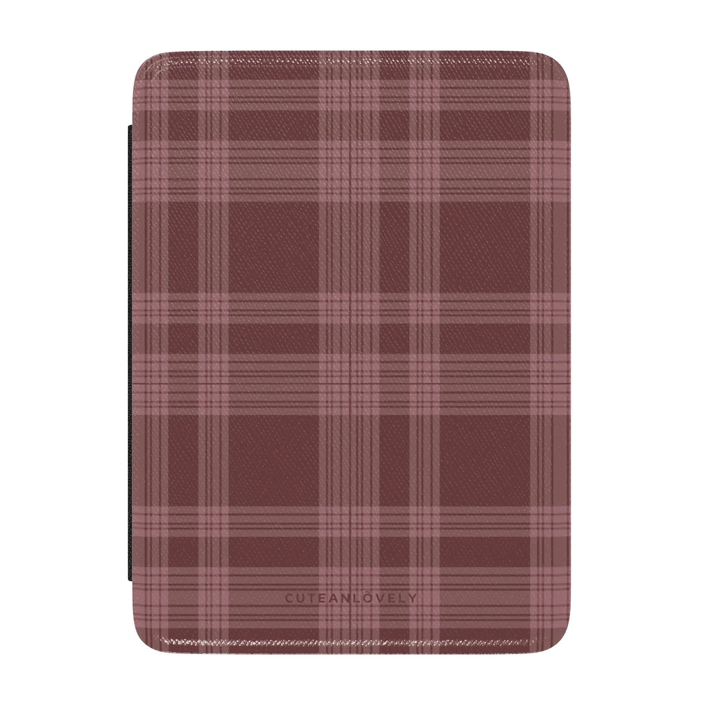 Merlot Plaid Kindle Case