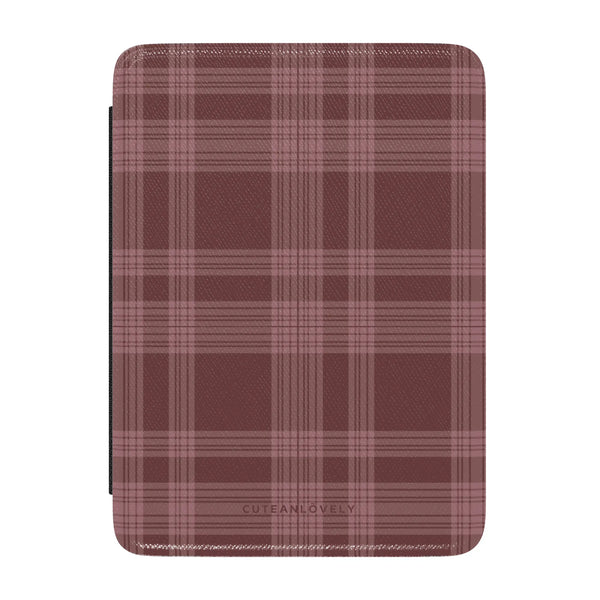 Merlot Plaid Kindle Case
