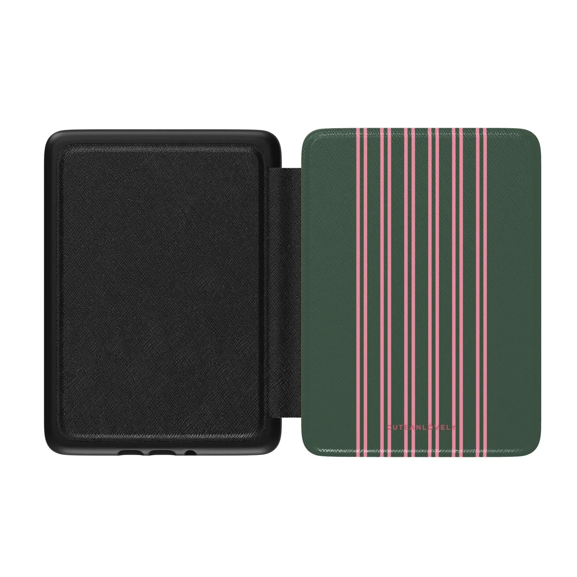 Forest Green Stripe Kindle Case