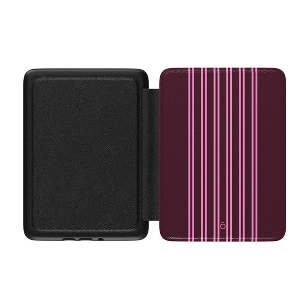 Burgundy Stripe Kindle Case