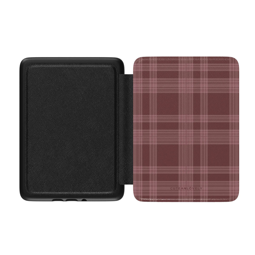 Merlot Plaid Kindle Case