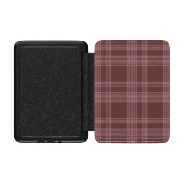 Merlot Plaid Kindle Case