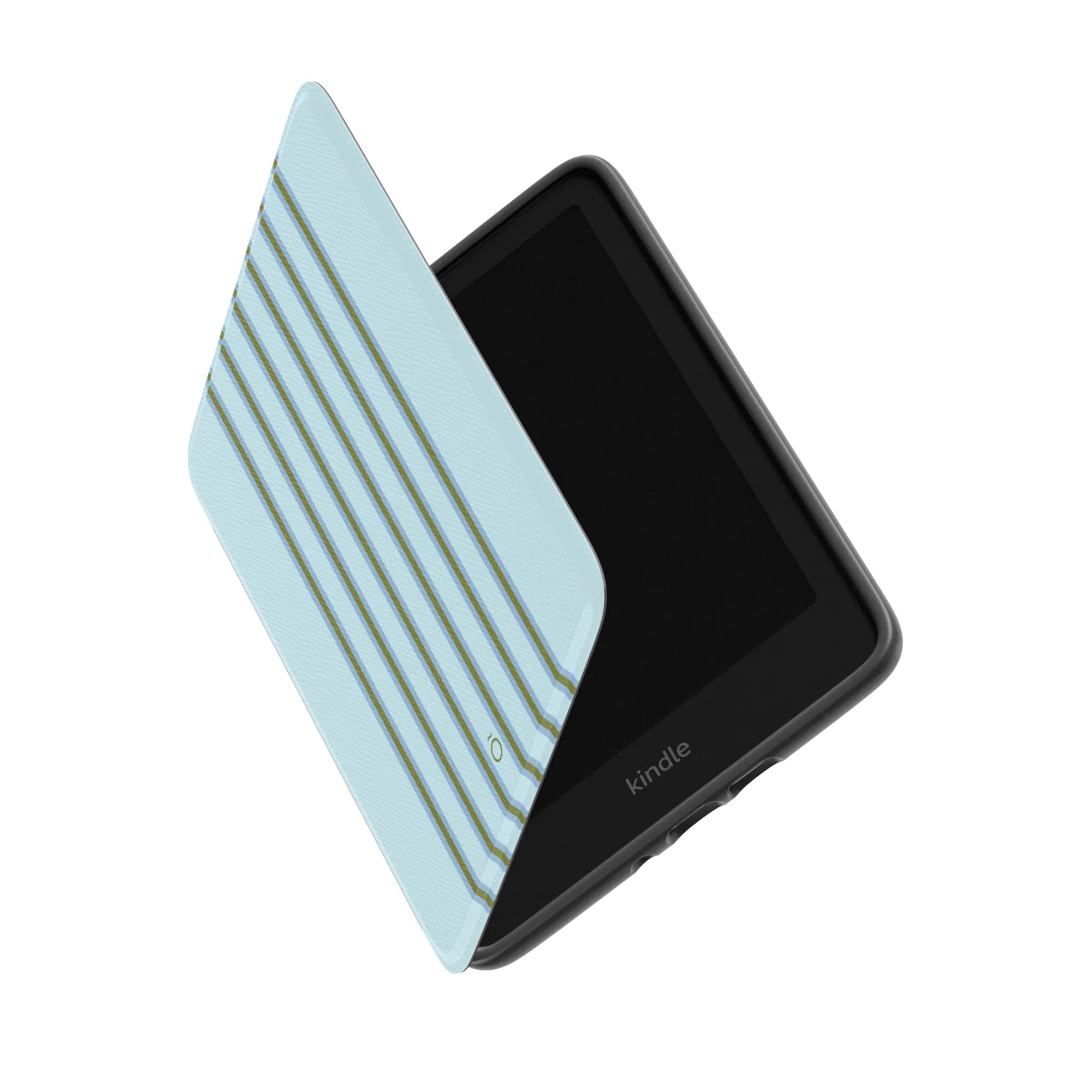 Mint Stripe Kindle Case