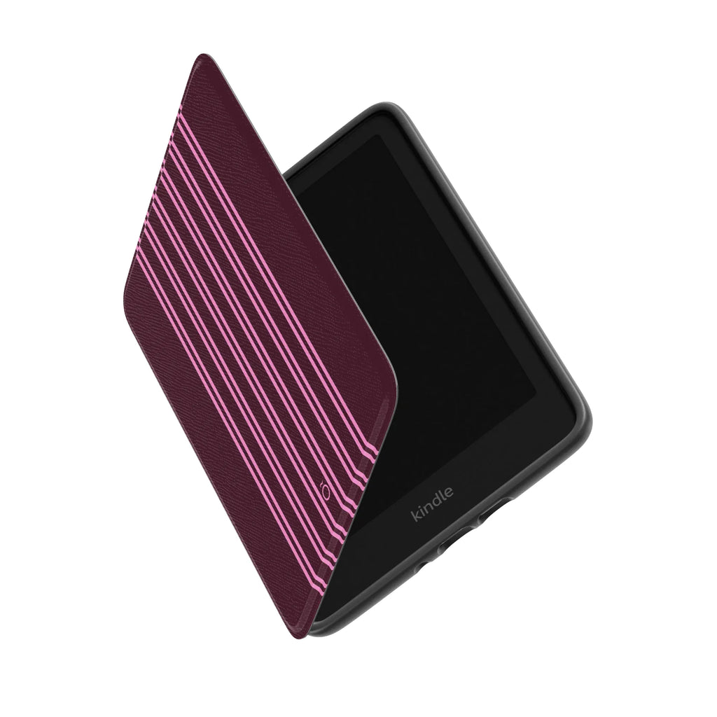 Burgundy Stripe Kindle Case