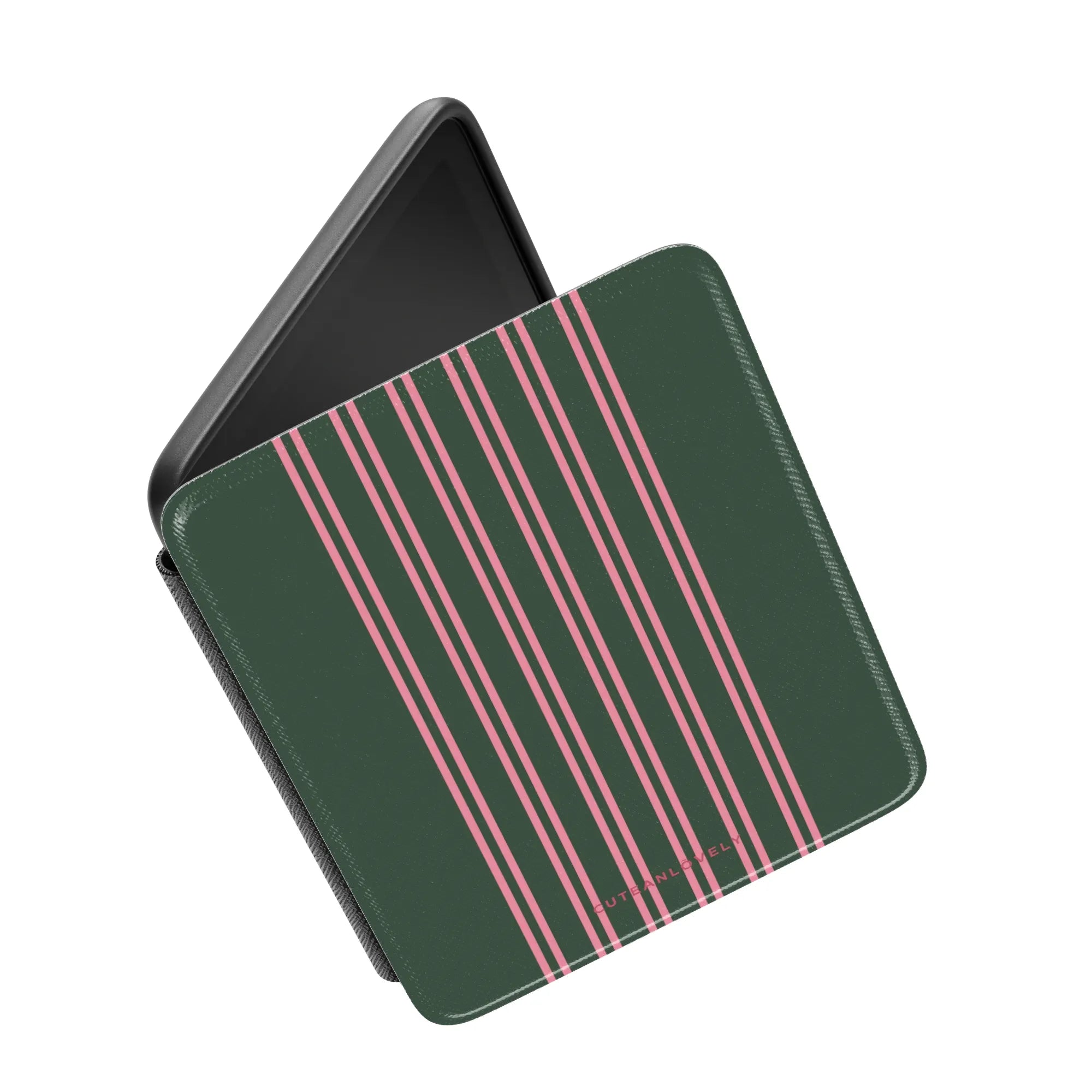 Forest Green Stripe Kindle Case