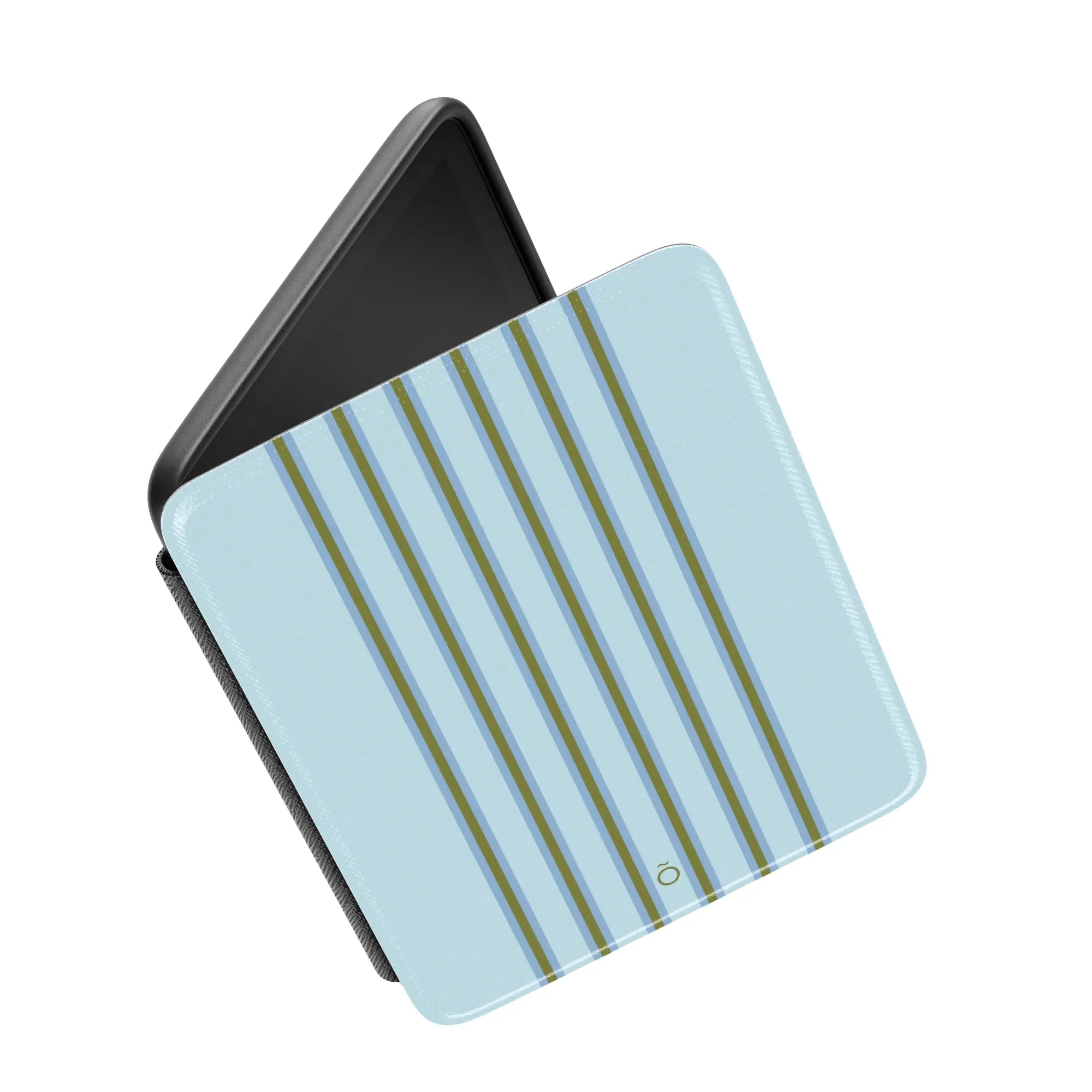 Mint Stripe Kindle Case