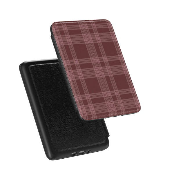 Merlot Plaid Kindle Case