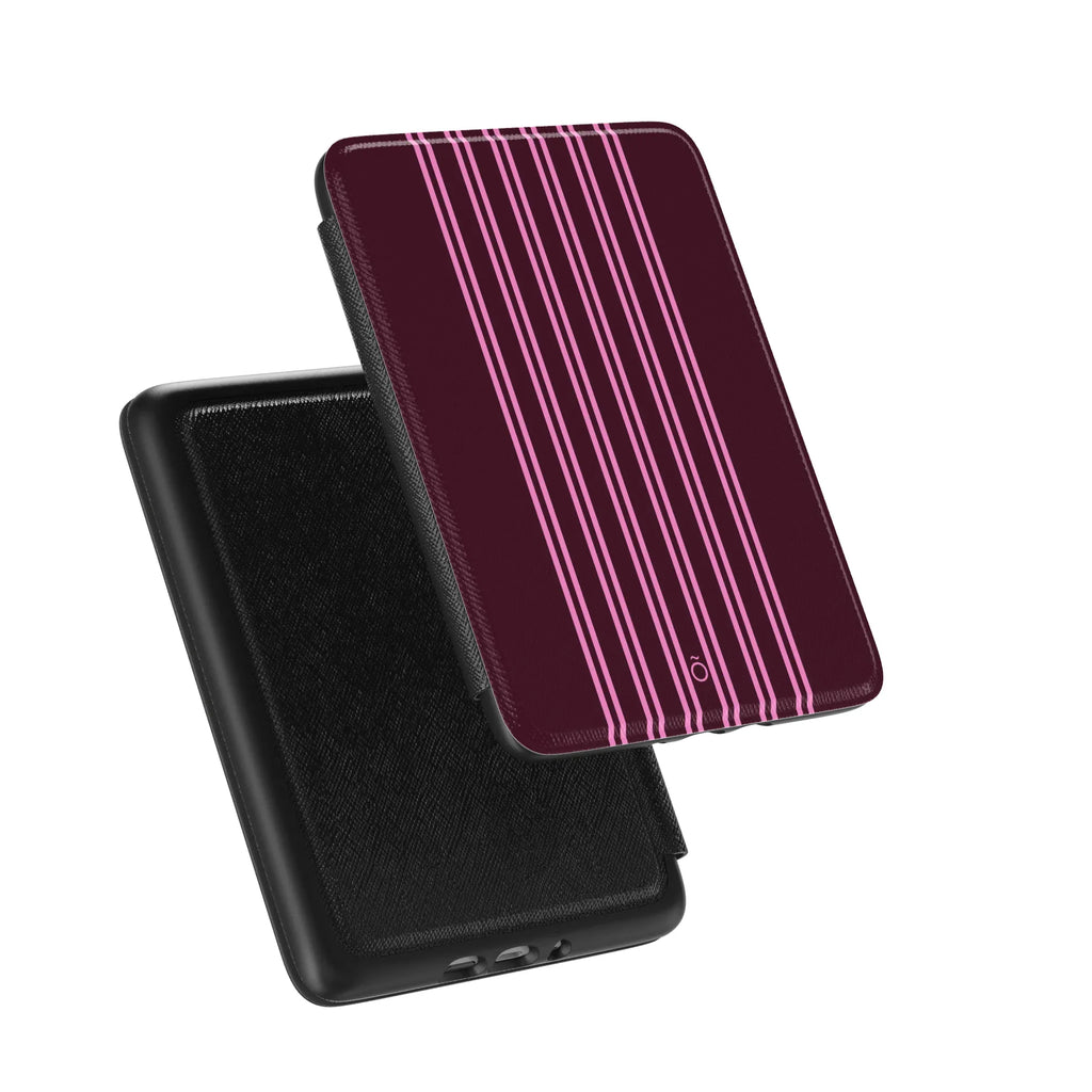 Burgundy Stripe Kindle Case