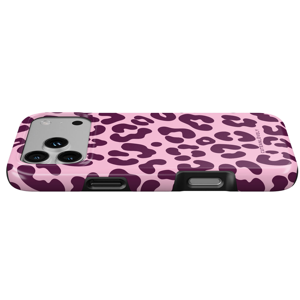 CUTEANLOVELY Orchid Leopard MagSafe iPhone 17 Pro Case MagSafe Compatible